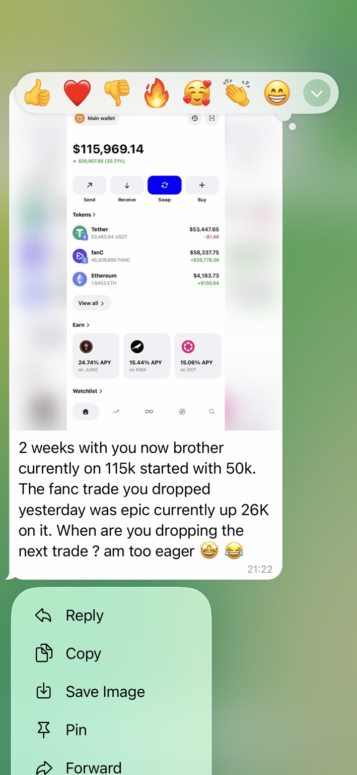 Mentorship payment feedback screenshot